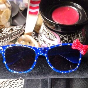 Sunglasses,Red, White,Blue,Fun glasses.